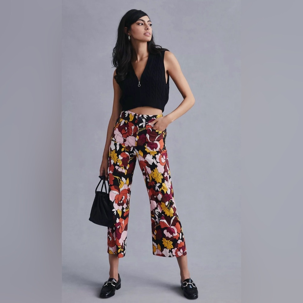 Maeve Colette floral pants from Anthropologie sz 32